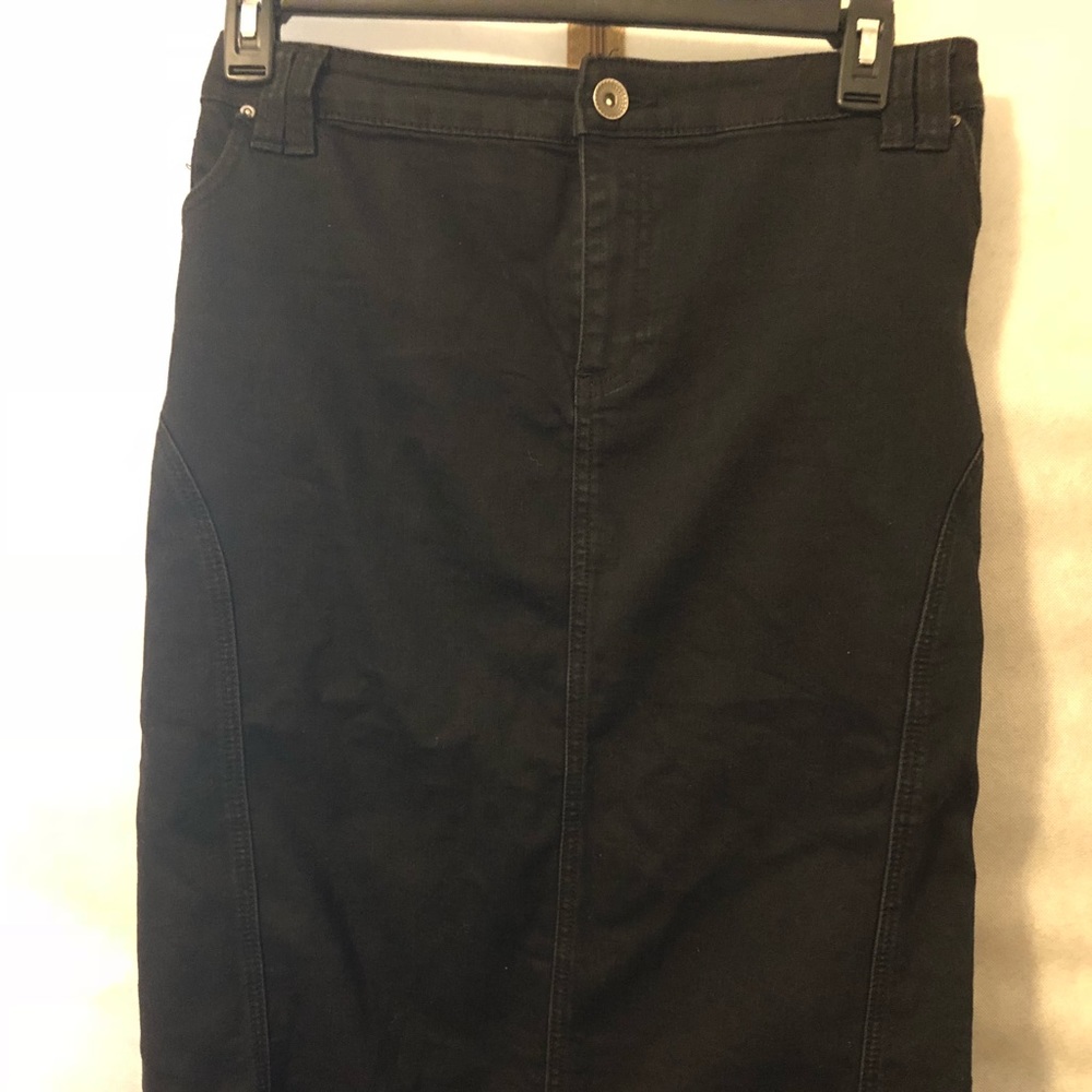 Cj Banks Black Jean Skirt